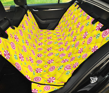Cute Lollipop Pattern Print Pet Car Back Seat Cover