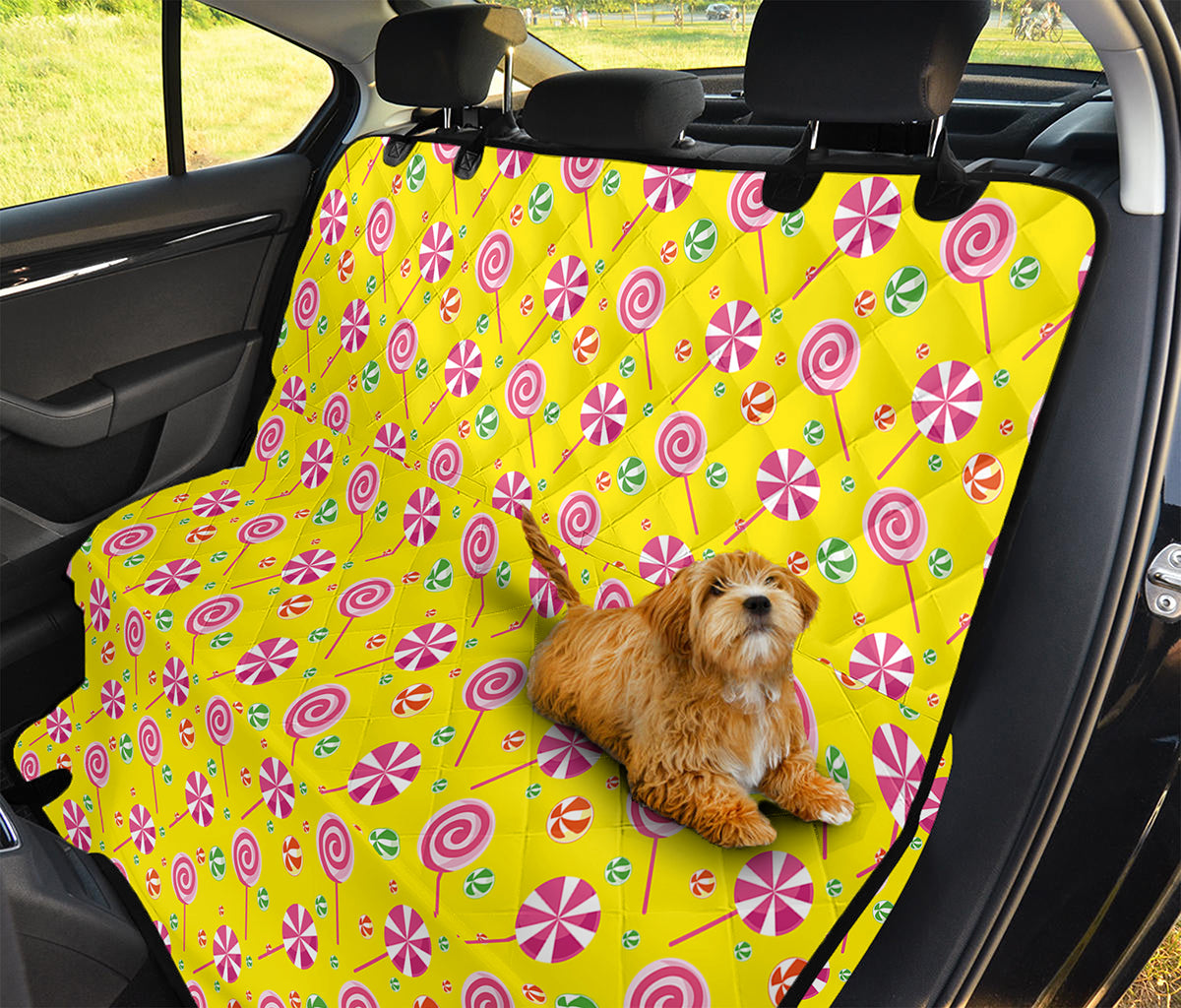 Cute Lollipop Pattern Print Pet Car Back Seat Cover