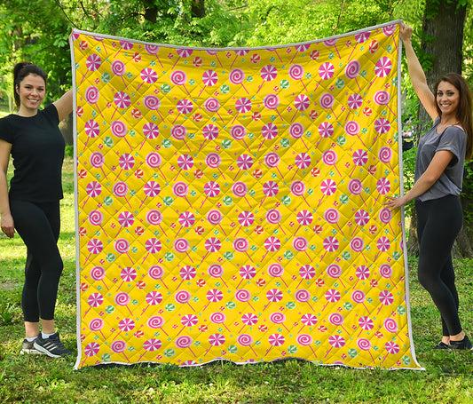 Cute Lollipop Pattern Print Quilt