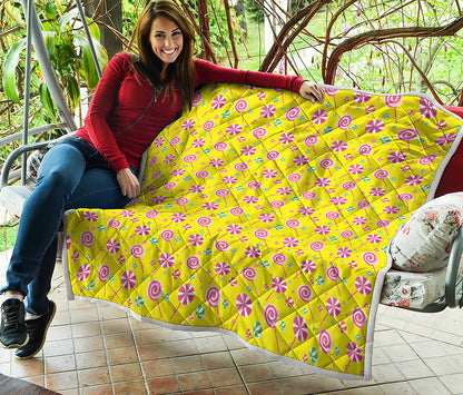 Cute Lollipop Pattern Print Quilt