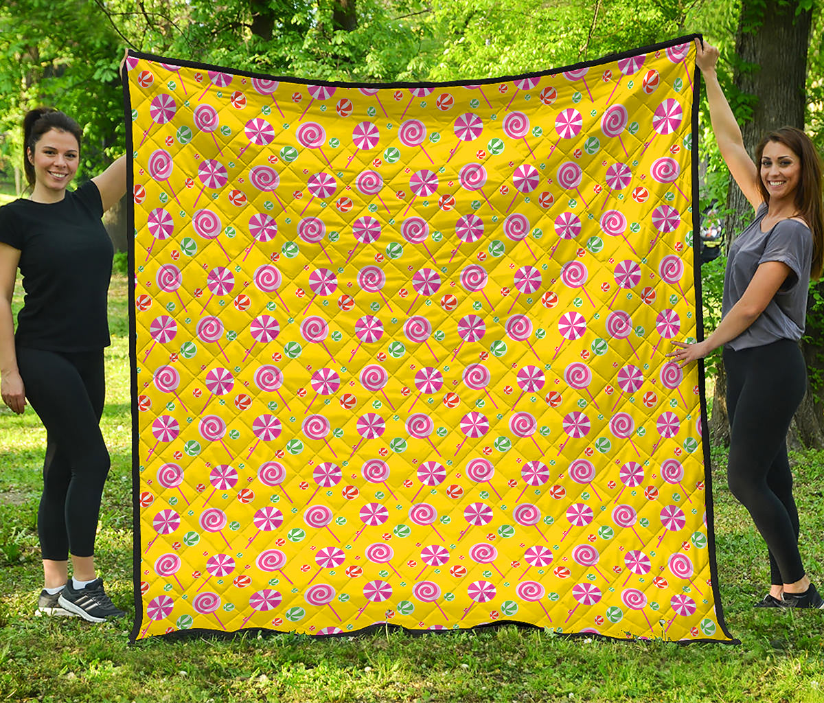 Cute Lollipop Pattern Print Quilt