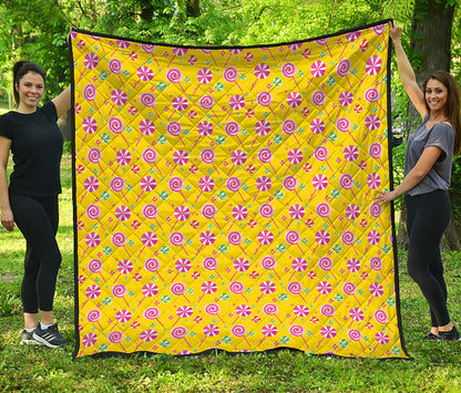 Cute Lollipop Pattern Print Quilt