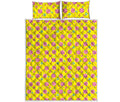 Cute Lollipop Pattern Print Quilt Bed Set