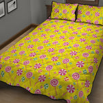 Cute Lollipop Pattern Print Quilt Bed Set