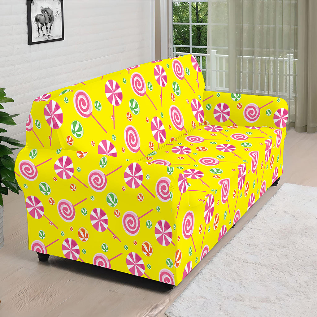 Cute Lollipop Pattern Print Sofa Cover