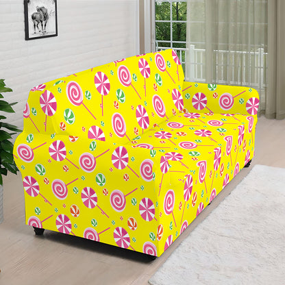 Cute Lollipop Pattern Print Sofa Cover