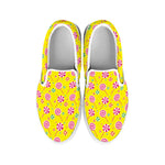 Cute Lollipop Pattern Print White Slip On Shoes