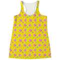Cute Lollipop Pattern Print Women's Racerback Tank Top