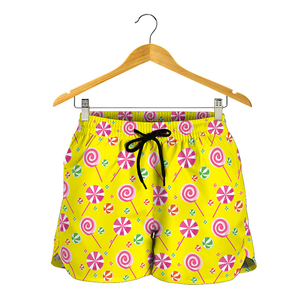 Cute Lollipop Pattern Print Women's Shorts