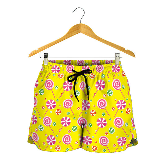 Cute Lollipop Pattern Print Women's Shorts