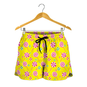 Cute Lollipop Pattern Print Women's Shorts
