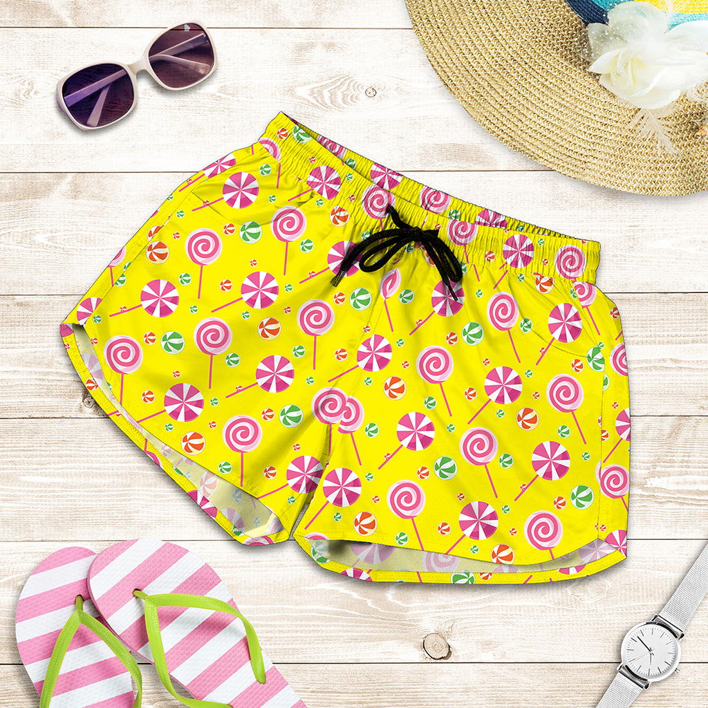 Cute Lollipop Pattern Print Women's Shorts