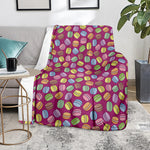 Cute Macaron Pattern Print Blanket