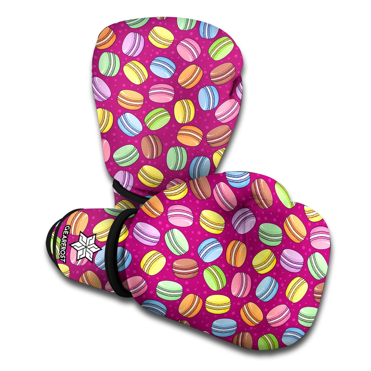 Cute Macaron Pattern Print Boxing Gloves