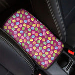 Cute Macaron Pattern Print Car Center Console Cover