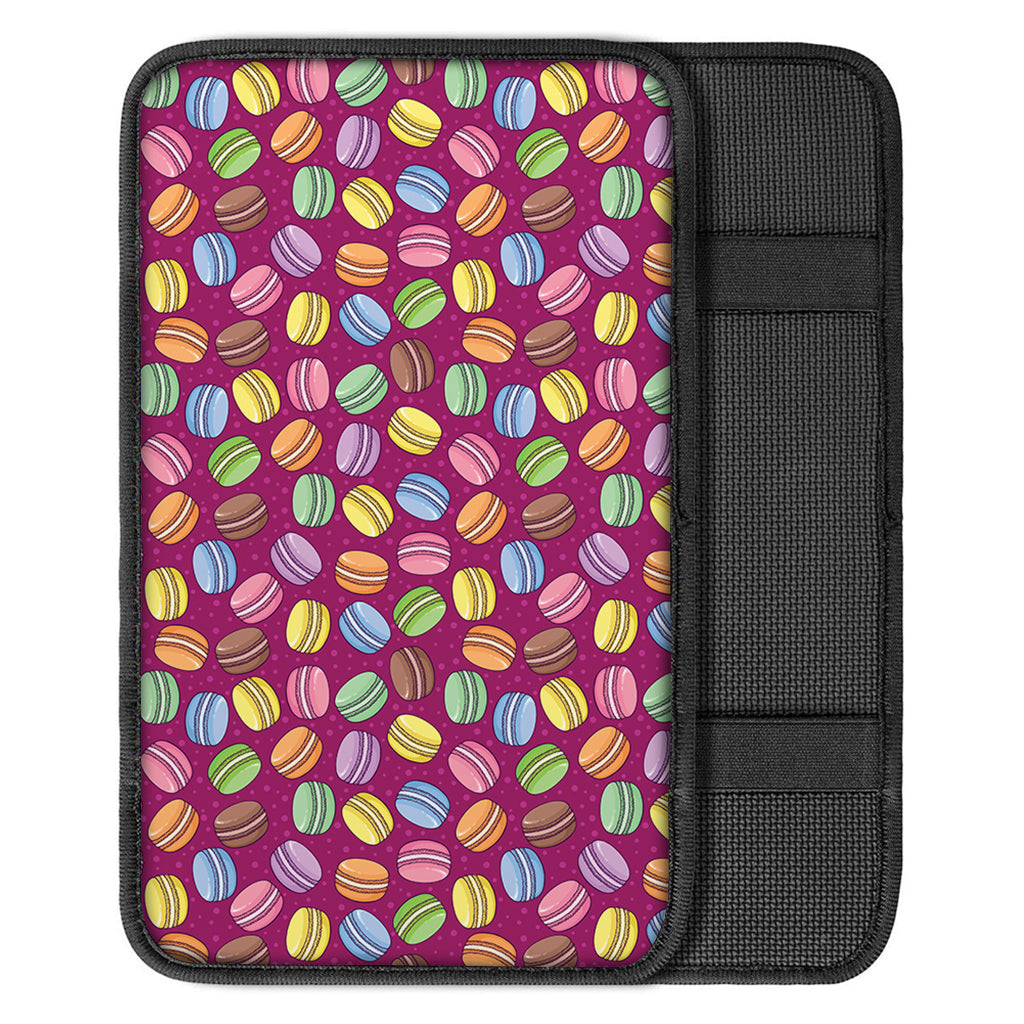 Cute Macaron Pattern Print Car Center Console Cover