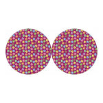 Cute Macaron Pattern Print Car Coasters