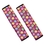 Cute Macaron Pattern Print Car Seat Belt Covers