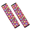 Cute Macaron Pattern Print Car Seat Belt Covers