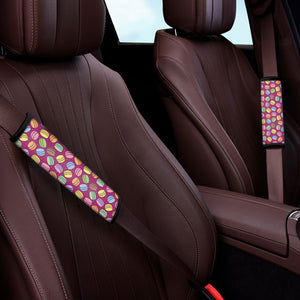 Cute Macaron Pattern Print Car Seat Belt Covers