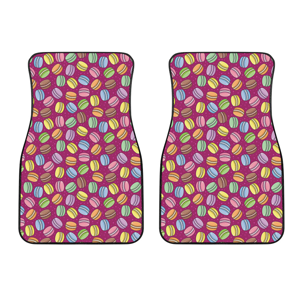 Cute Macaron Pattern Print Front Car Floor Mats
