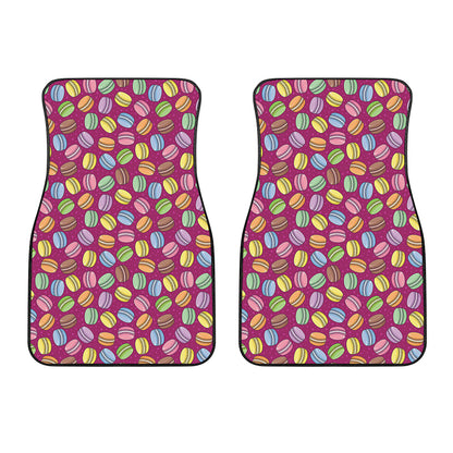 Cute Macaron Pattern Print Front Car Floor Mats