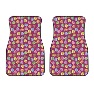 Cute Macaron Pattern Print Front Car Floor Mats