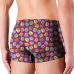 Cute Macaron Pattern Print Men's Boxer Briefs