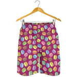 Cute Macaron Pattern Print Men's Shorts