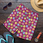 Cute Macaron Pattern Print Men's Shorts
