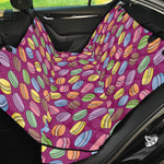 Cute Macaron Pattern Print Pet Car Back Seat Cover