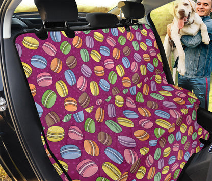 Cute Macaron Pattern Print Pet Car Back Seat Cover