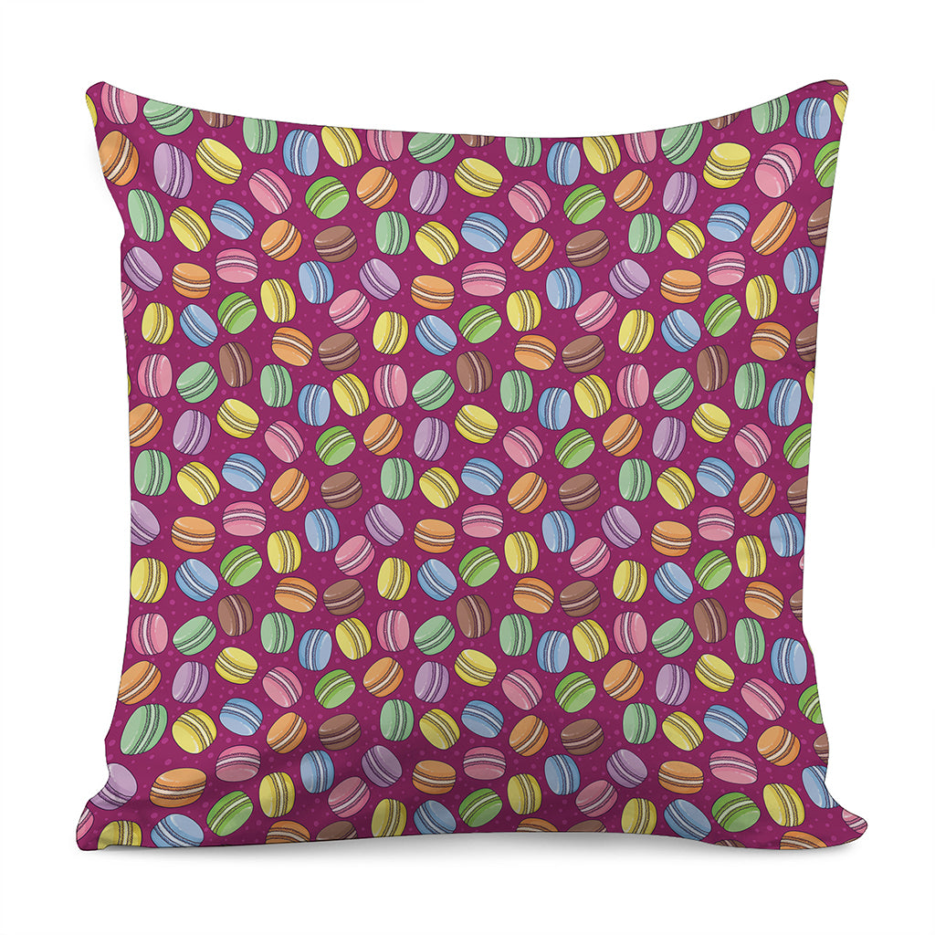 Cute Macaron Pattern Print Pillow Cover
