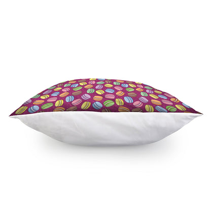 Cute Macaron Pattern Print Pillow Cover