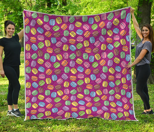Cute Macaron Pattern Print Quilt