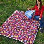 Cute Macaron Pattern Print Quilt