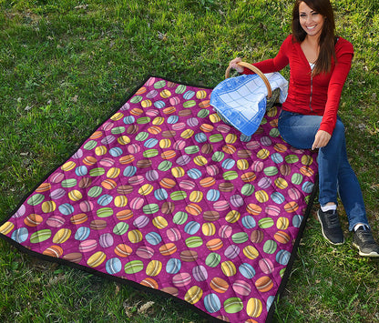 Cute Macaron Pattern Print Quilt