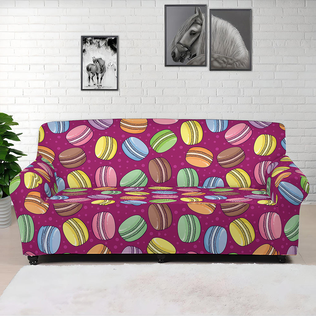 Cute Macaron Pattern Print Sofa Cover