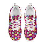 Cute Macaron Pattern Print White Sneakers