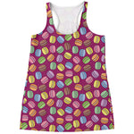 Cute Macaron Pattern Print Women's Racerback Tank Top