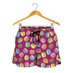 Cute Macaron Pattern Print Women's Shorts