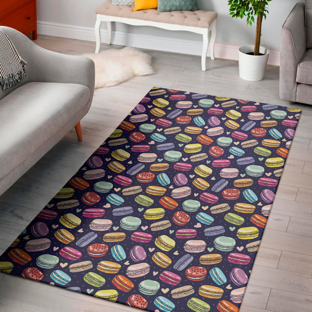 Cute Macarons Pattern Print Area Rug