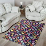 Cute Macarons Pattern Print Area Rug