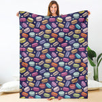 Cute Macarons Pattern Print Blanket
