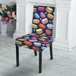 Cute Macarons Pattern Print Dining Chair Slipcover