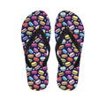 Cute Macarons Pattern Print Flip Flops