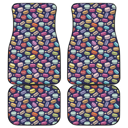Cute Macarons Pattern Print Front and Back Car Floor Mats