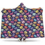 Cute Macarons Pattern Print Hooded Blanket
