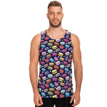 Cute Macarons Pattern Print Men's Tank Top