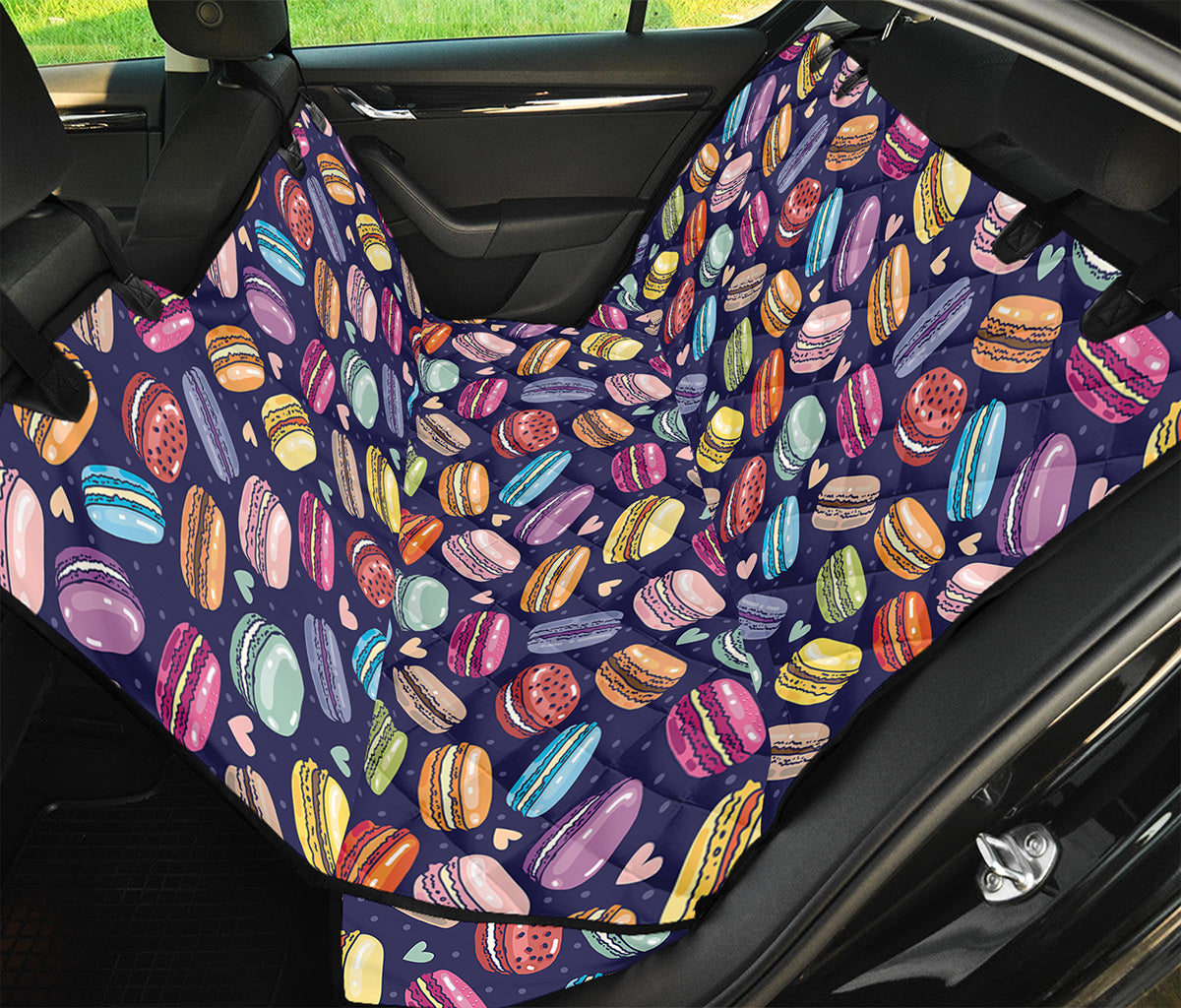 Cute Macarons Pattern Print Pet Car Back Seat Cover